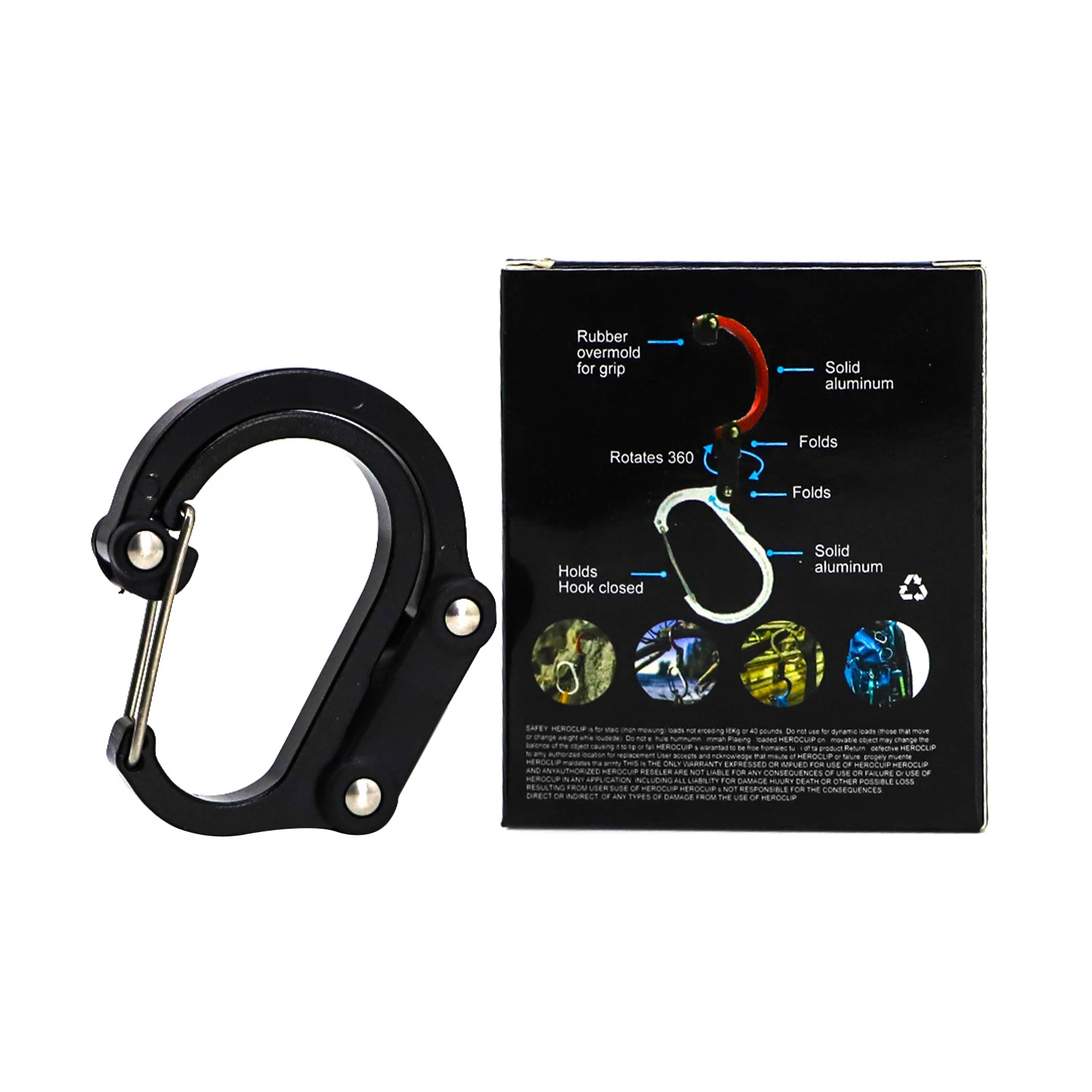 Hybrid Getriebe Clip-Karabiner Rotierenden Haken Clip Non-Locking Starke Clips für Camping Angeln Wandern Reise Rucksack Aus