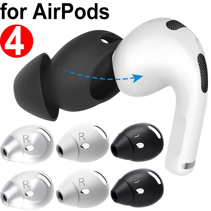Silicone Anti-Slip Earbud Tips Replacement Covers