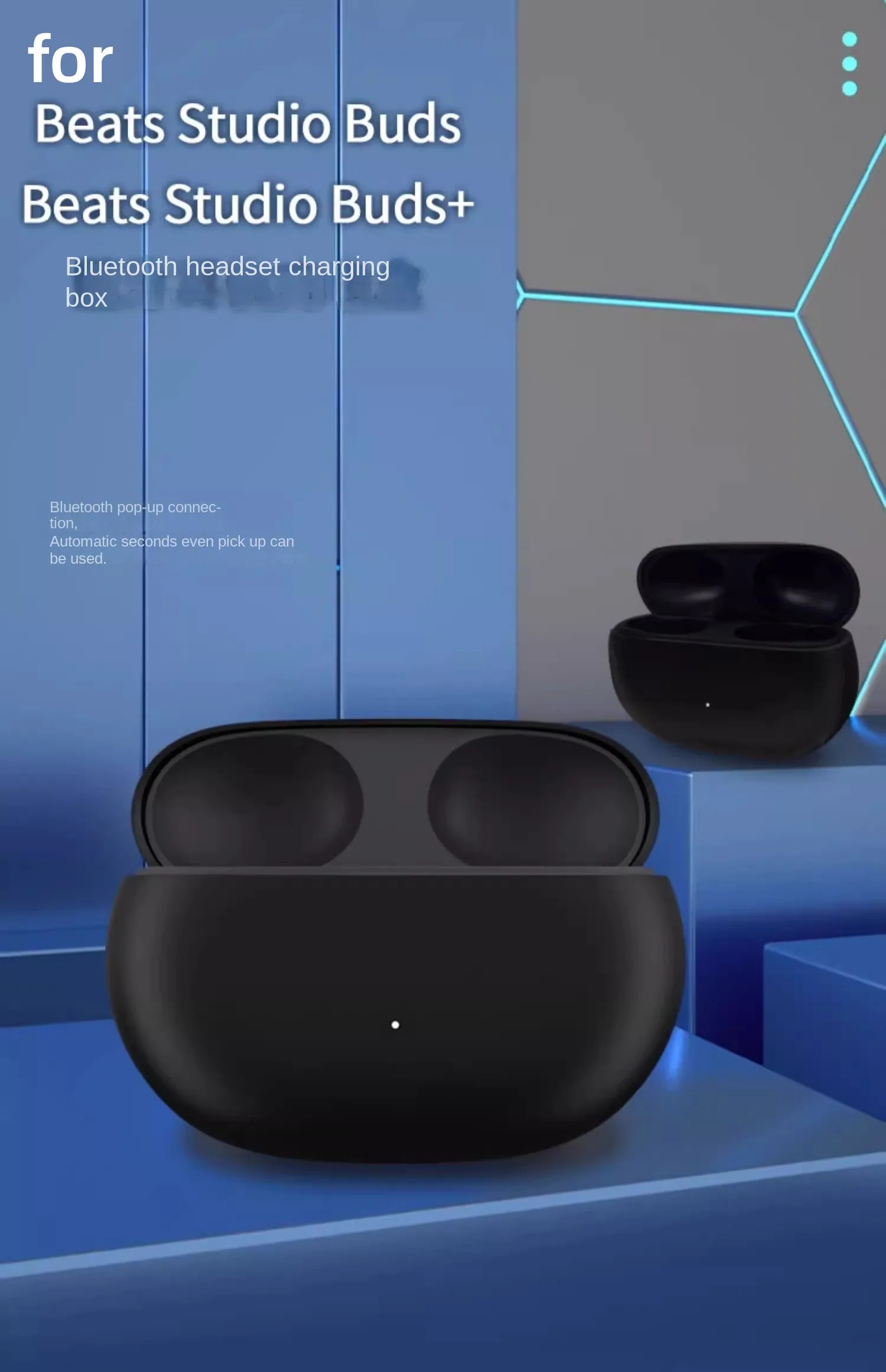 660mah Type-c سماعات أذن لاسلكية محمولة حقيبة حمل...