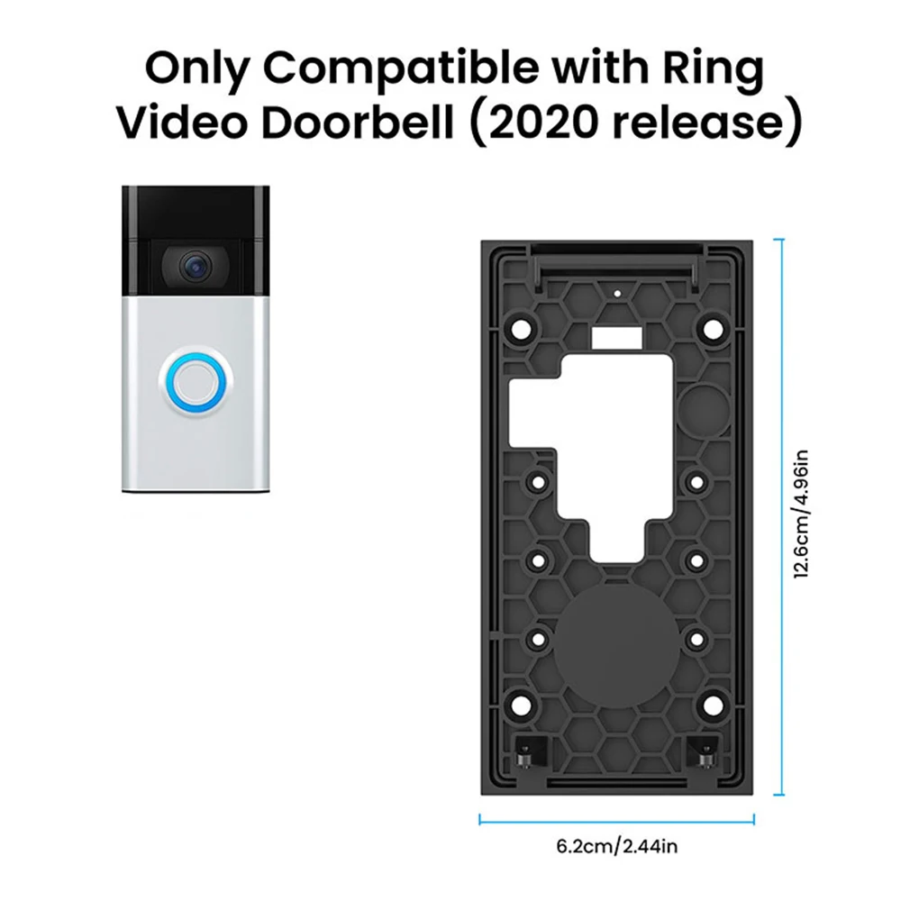 Doorbell Mounting Plate Holder Accessories No-Drill Video Doorbell Mount For Ring Video Doorbell Doorbell Mounting Holder