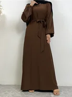 Robe Hijab pour Femme Musulmane, Vêtement Islamique Modeste, Ramadan, Caftan Marocain, Turquie, Abaya 4