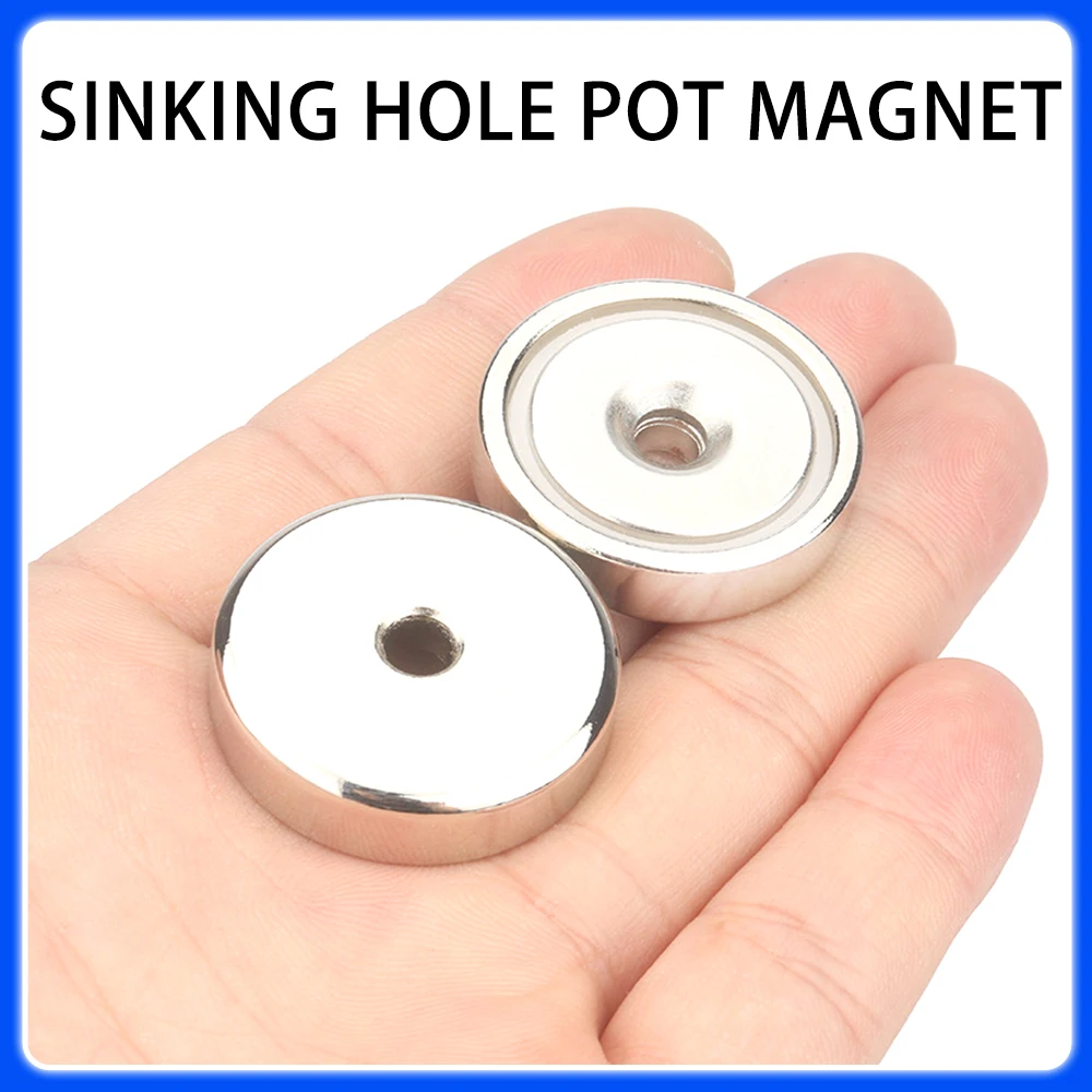 A16 A70 Strong Pot Magnet Countersunk Head Hole Steel Cup Iron Shell Magnet For Fridge DIY Building Scientific Craft Home