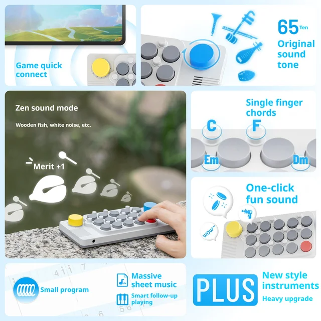 Cubyfun Easyplay 1 Plus Pocket Mini Music Keyboard Electronic Piano Intelligent MIDI PianoType-C Bluetooth Dual-mode MIDI Output 2