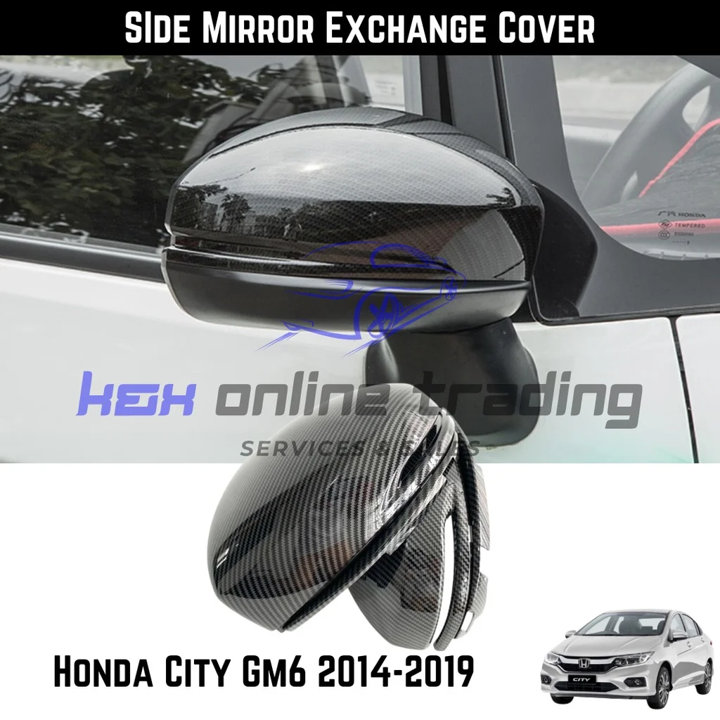 

Honda City Gm6 2014-2019 /Jazz Gk5 Carbon Side Mirror Cover (Upper Replacement Cover Or Double Side Tape Cover)