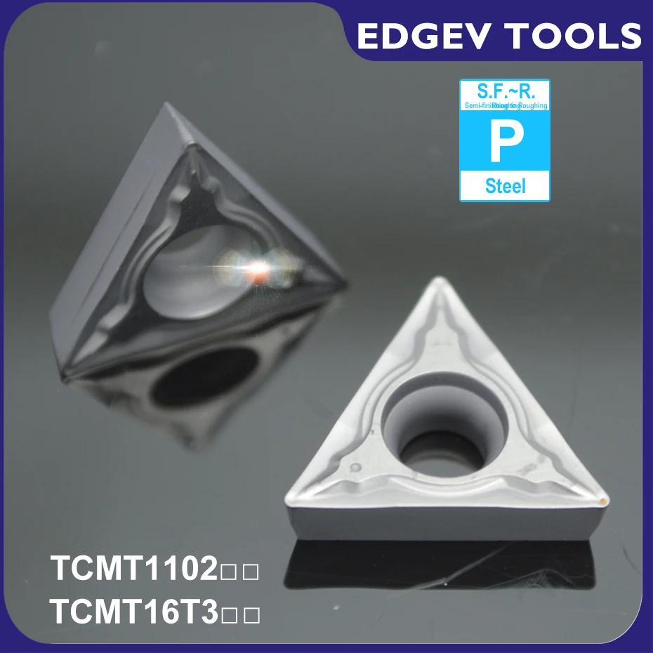 

EDGEV 10pcs Cermet Inserts TCMT110204 TCMT110208 TCMT16T304 TCMT16T308 Lathe Internal Turning Tools Carbide Cutter FG MT CT3000