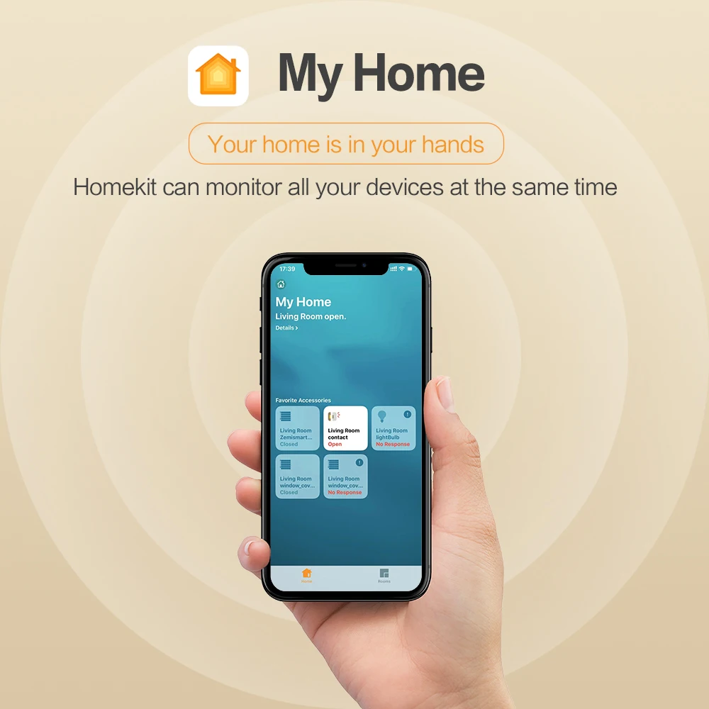 Zemismart Homekit Kit Sensor Tuya Zigbee Hub Zmhk01 Controle Inteligente Pir Sensor da Janela da Porta Sensor de Temperatura Sensor Umidade - Image 6