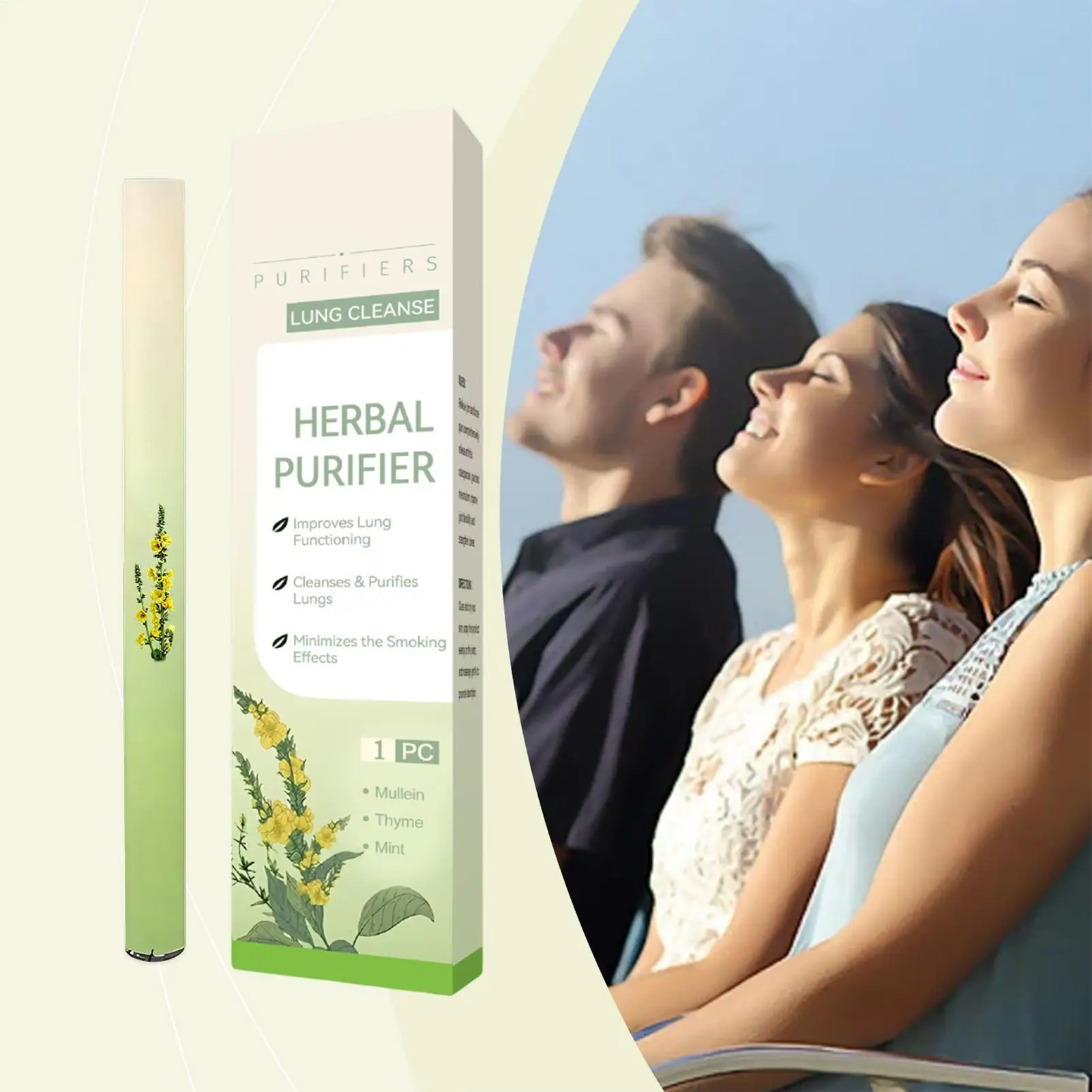 hot 1pc Herbal Lung Cleansing Nasal Inhaler Refreshes The Mind Relieves Fatigue And Deeply Cleanses The Nasal Cavity And Lungs
