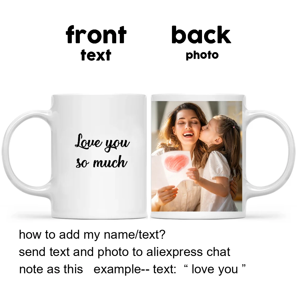 Customized Photo Mug: Personalized Name, Image & Text - Perfect Gift for Mother's Day or Weddings