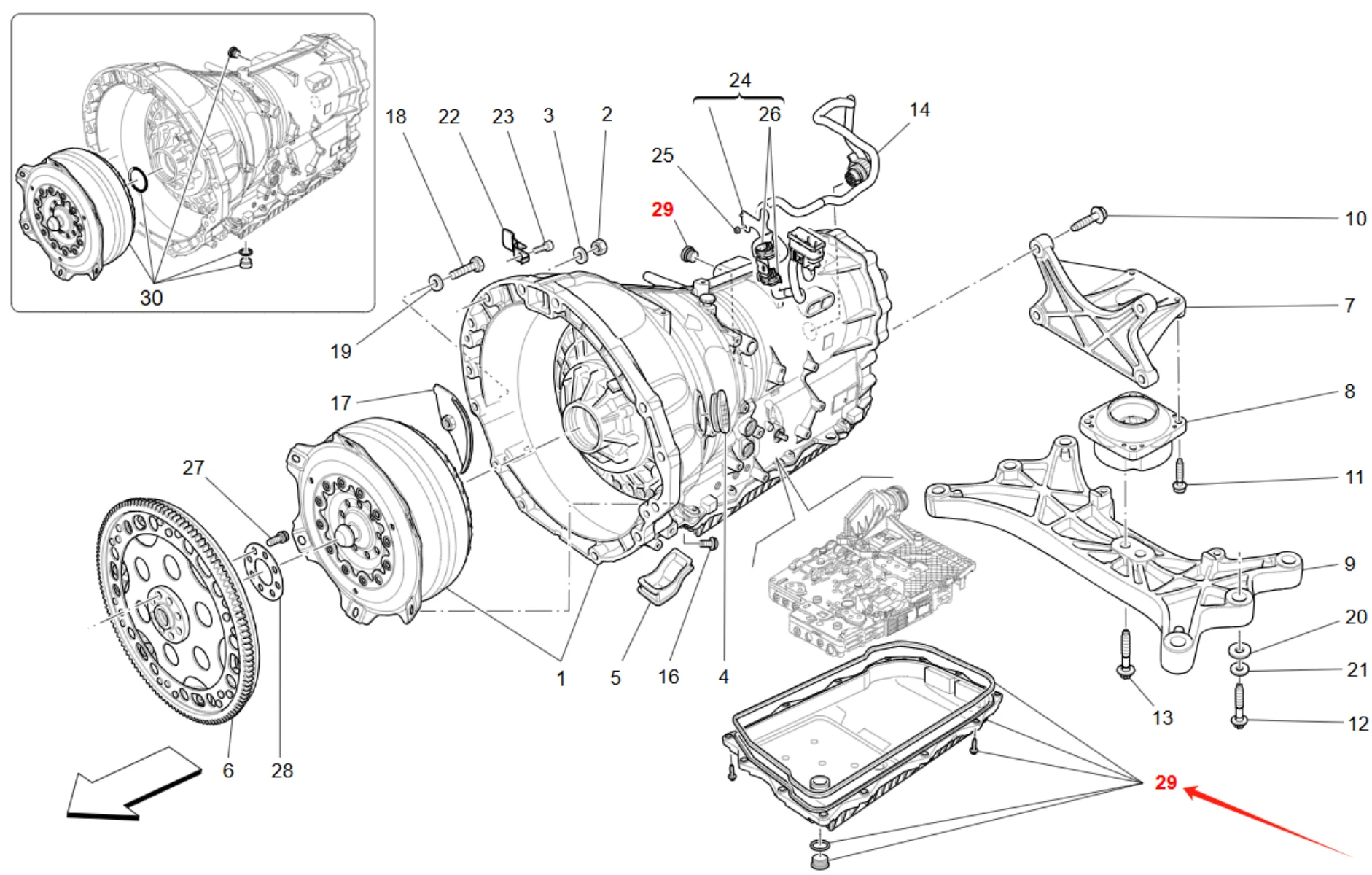 For Maserati for Alfa Romeo 8-speed transmission oil sump 68142478AB 77367950 673003178 /673005766/673011113 ﻿
