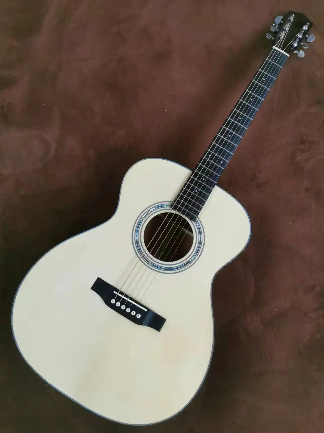 

40 inch solid wood om series black finger acoustic guitar