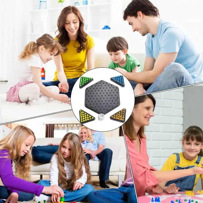 Geometry Chain Chess Puzzle Triangle Chess aldult Kids Desktop Game Rubber Band Training Family Interaction Exercise Thinking 4