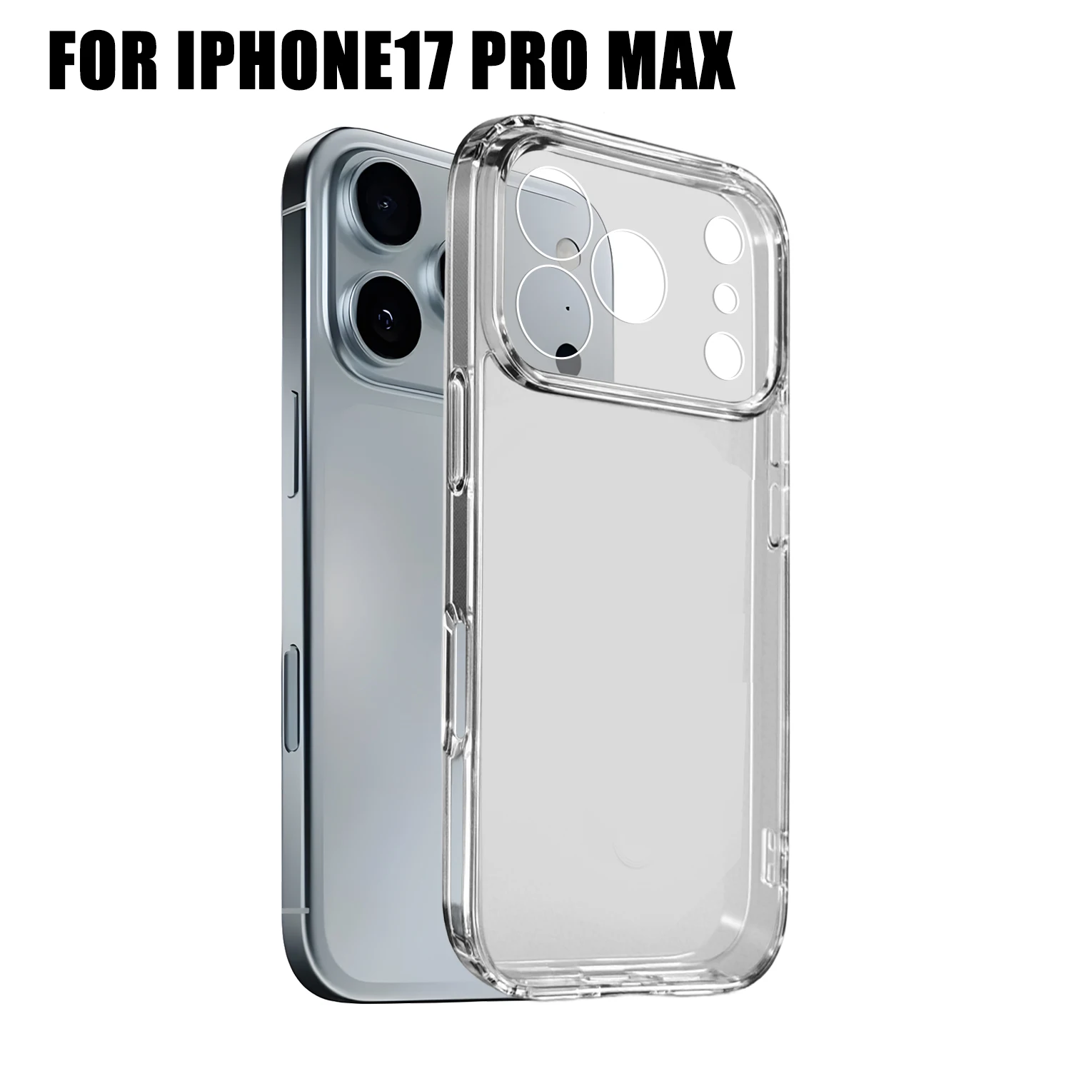 High-Definition Shockproof Transparent Phone Case with Corner Protection