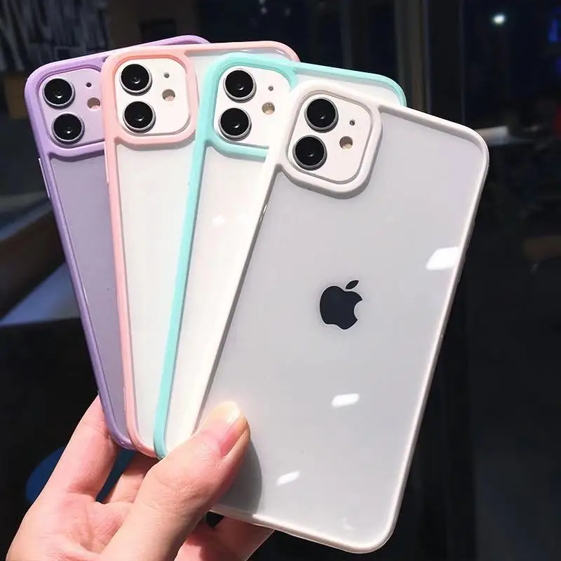 Color Transparent Shockproof Phone Case For iPhone 15 14 13 12 Mini 11 Pro Max XR X XS Max 6 6s 7 8 Plus SE Soft Back Cover Case