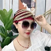 Fashion Women Headband Hat Pleated Turban Hat Beanie Hat For Ladies Retro Style Big Flowers Hat Baotou Cap Party Accessories 3