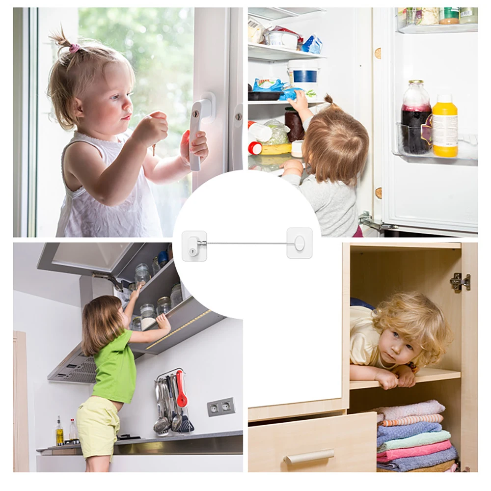Child safety locks, baby safety locks Upgrade adjustable window limits, window locks, door refrigerator locks keep childr