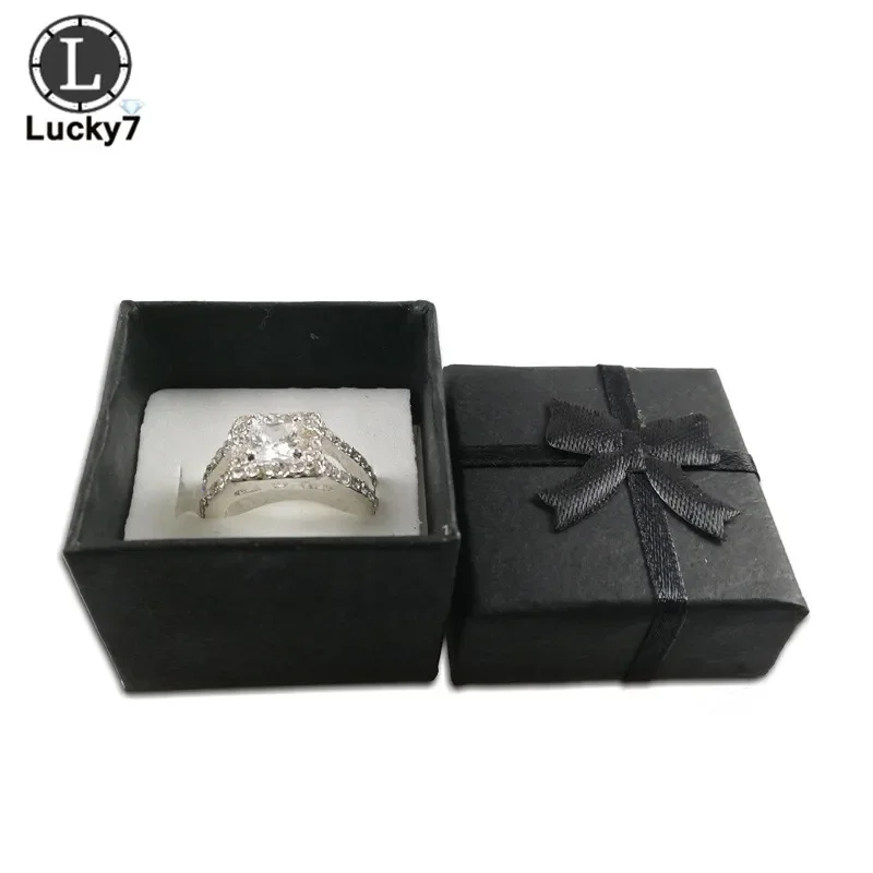 24pcs/lot Paper Ring Gifts Boxes for Jewelry Display 4*4*3cm Assorted Colors Ring Box