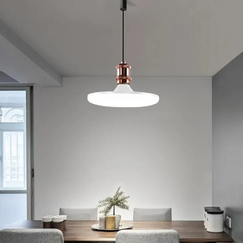 LED Bulb AC 220v E27 Base Household Energy Saving Lamp 15W Indoor Lighting Flying Saucer Light 6500k Ceiling Lamp Garage Light smart bulb
