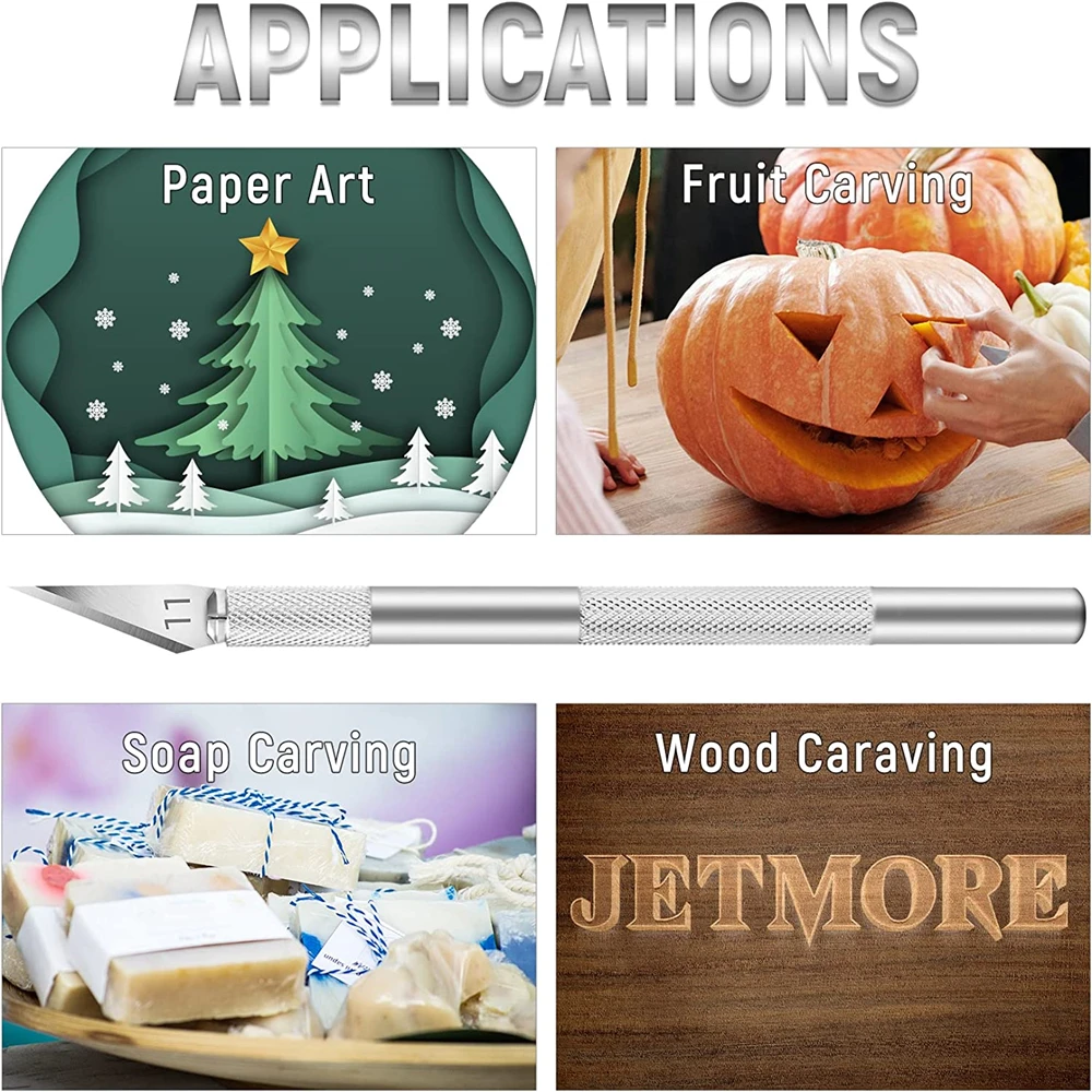 Metal Knife Kit Scalpel Knife Tools Non-Slip Blades Engraving Knife Mobile Mobile Phone Film Paper Cut Handicraft Carving