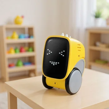 Robot di ricarica intelligente con funzionalità di programmazione, rilevamento multi-espressione, interazione touch, prima educazione e canto