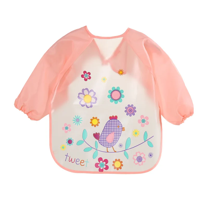 Cute Baby Bibs Waterproof Long Sleeve Apron Children Feeding Smock Bib Burp Painting Drawing Soft Toddler Clothing Bandana Bibs custom baby accessories Baby Accessories