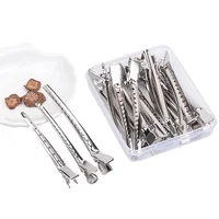 Pinces de soins capillaires pour femmes, pinces de séparation en métal et acier pour coiffure, barbier, coupe de cheveux, outils de coiffure, racine de cheveux, épingle à cheveux moelleuse 6