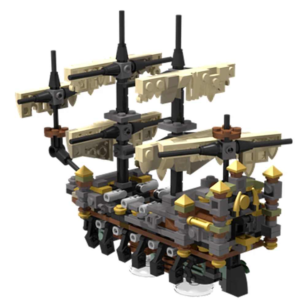 Gobricks Moc Salazarss Battleship Mini Silent Mary 71042 Pirate Ship Bricks Pirati Of The Ghost Ship Model Building Blocks Toys