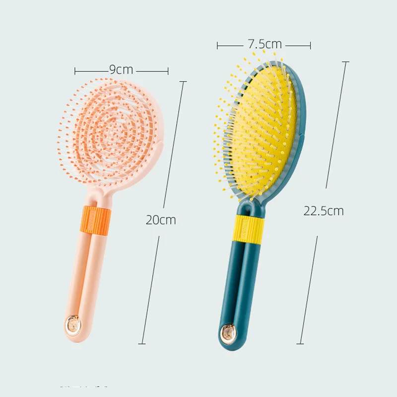Hair Brush Hollow Out Scalp Massage Comb Paddle Cushion Anti-static Fluffy Hair Brushes Professional Hairstyle Tools