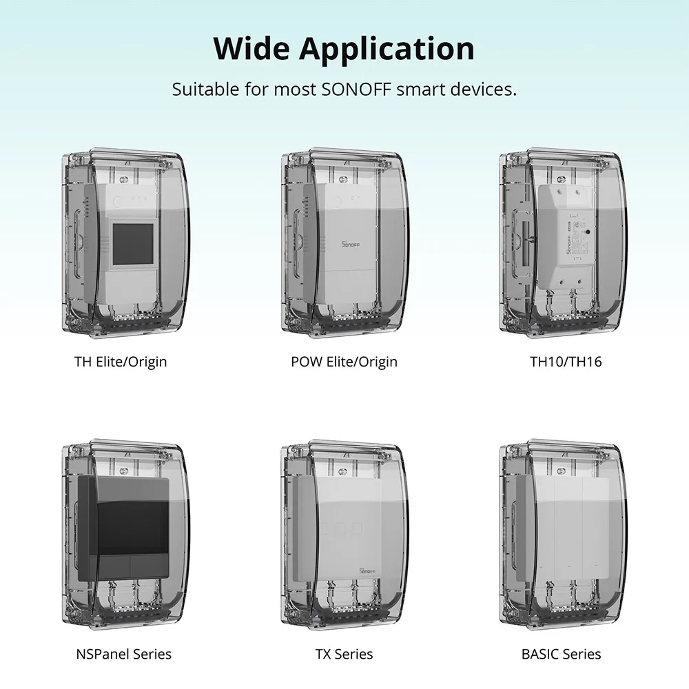 SONOFF 방수 박스 R2 IP65 방수, TH 엘리트 POW 엘리트 M5 TX Utilmate NSPanel Pro와 호환 가능한 넓은 공간