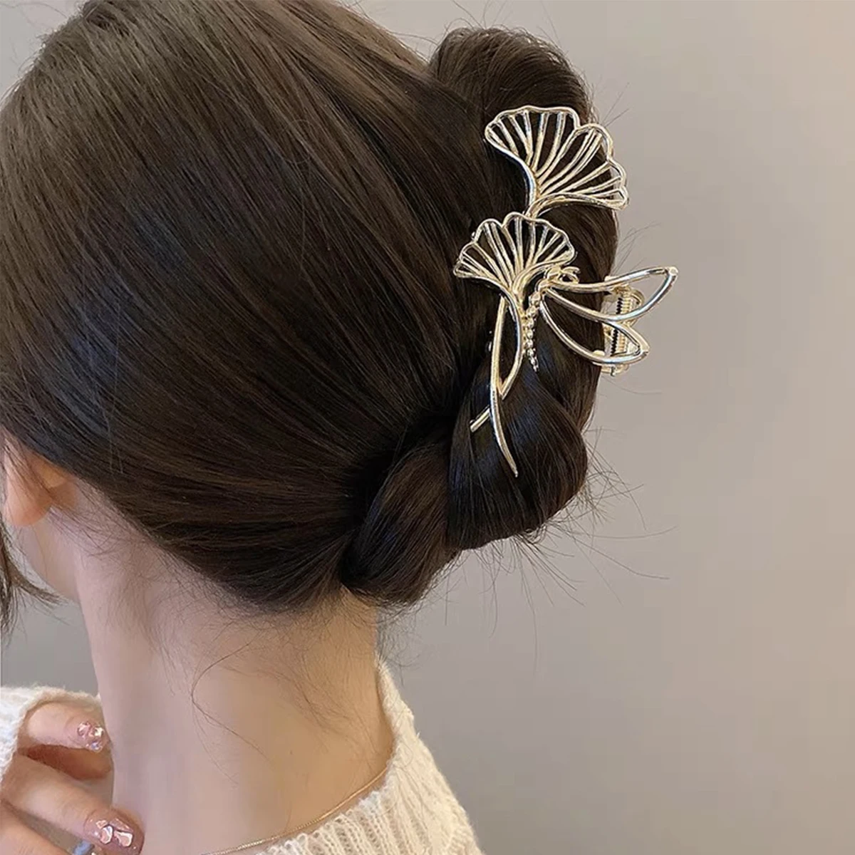 Pferdeschwanz Bogen Große Haar Klaue Krabben Haar Zubehör für Frauen Solide Acryl Bowknot Haar Clips Haarnadeln Mädchen Barrettes Stirnbänder
