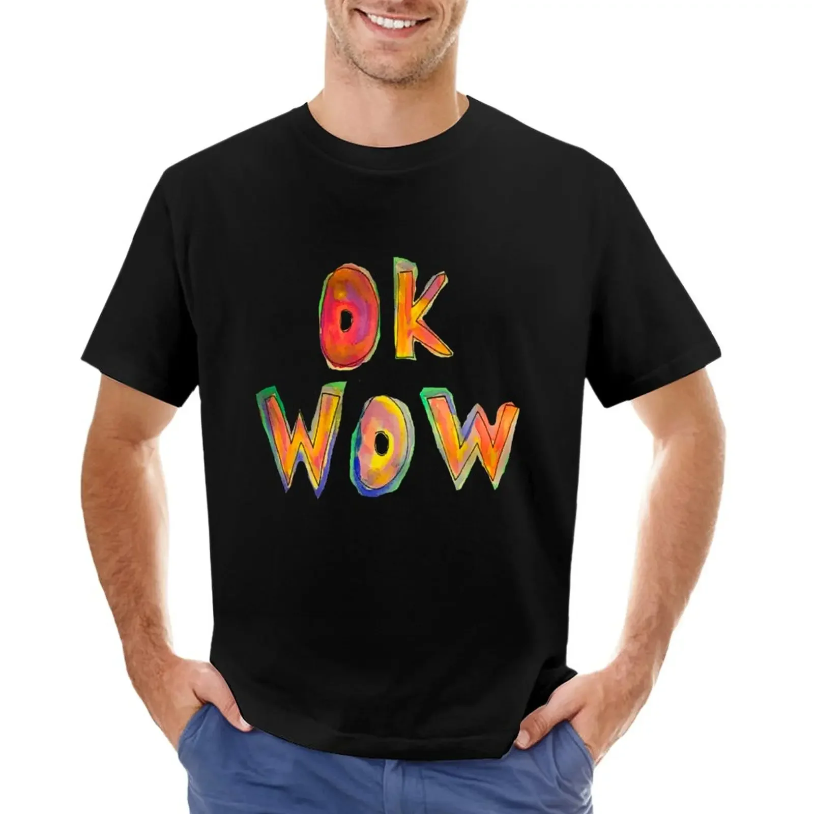 Ok Wow T-Shirt Customizeds Vintage Mens Vintage T-Shirt