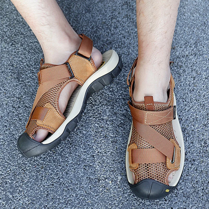 Men's Casual Beach Sandals With Breathable Quick-dry Soft Sole_voghion.com