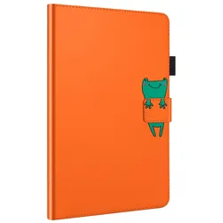 Kawaii Cartoon Folio Case for Samsung Tab S5e 10.5 Inch (Orange)