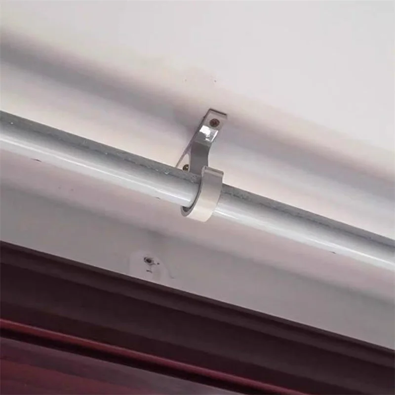 1PC Curtain Drapery Rod Holders Bracket DIY Rome Pole Curtain Brackets Aluminium Alloy Support Rack Home Decor