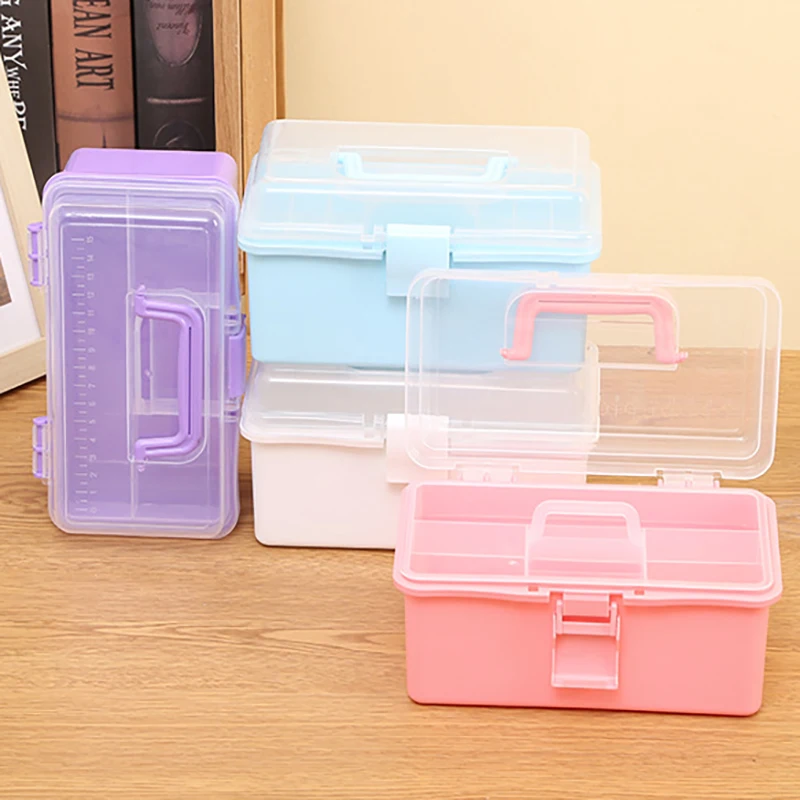 School Stationery Makeup Organizer Desktop Storage Box Container For Cosmetics Stationery Jewelry Home Office Plastic Organizer