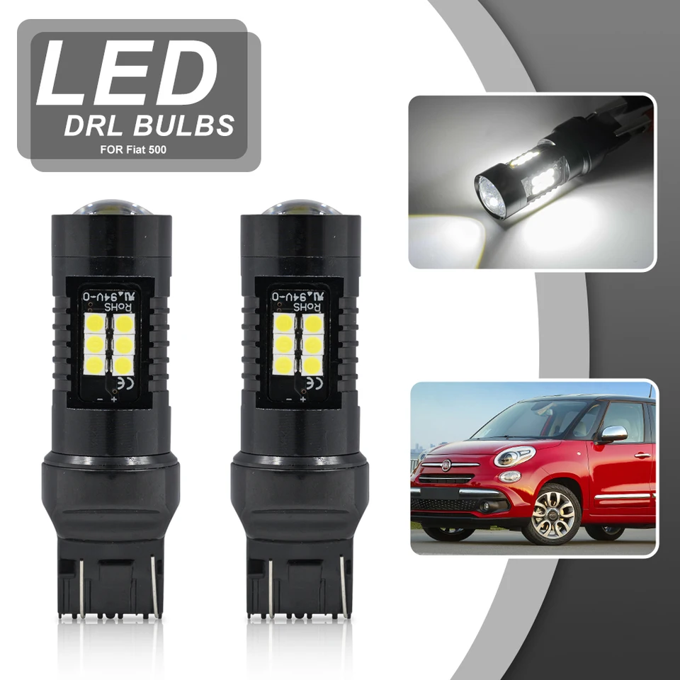 Luci Diurne LED Per FIAT 500X 2018-2023 - Lampadine T20 W30W CANBUS, 6000K, Facili Da Installare - Foto 10