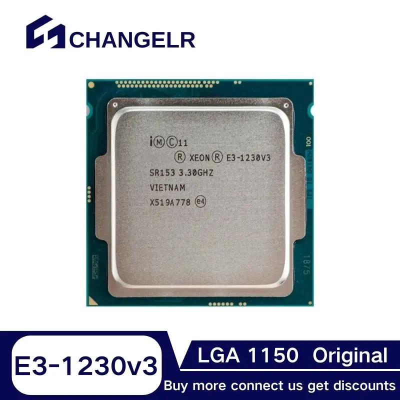 

Процессор Xeon E3-1230V3 SR153, 4 ядра, 8 потоков, LGA1150, 22 нм, ЦП 3,3 ГГц, 8 Мб, E3 ЦП LGA1150