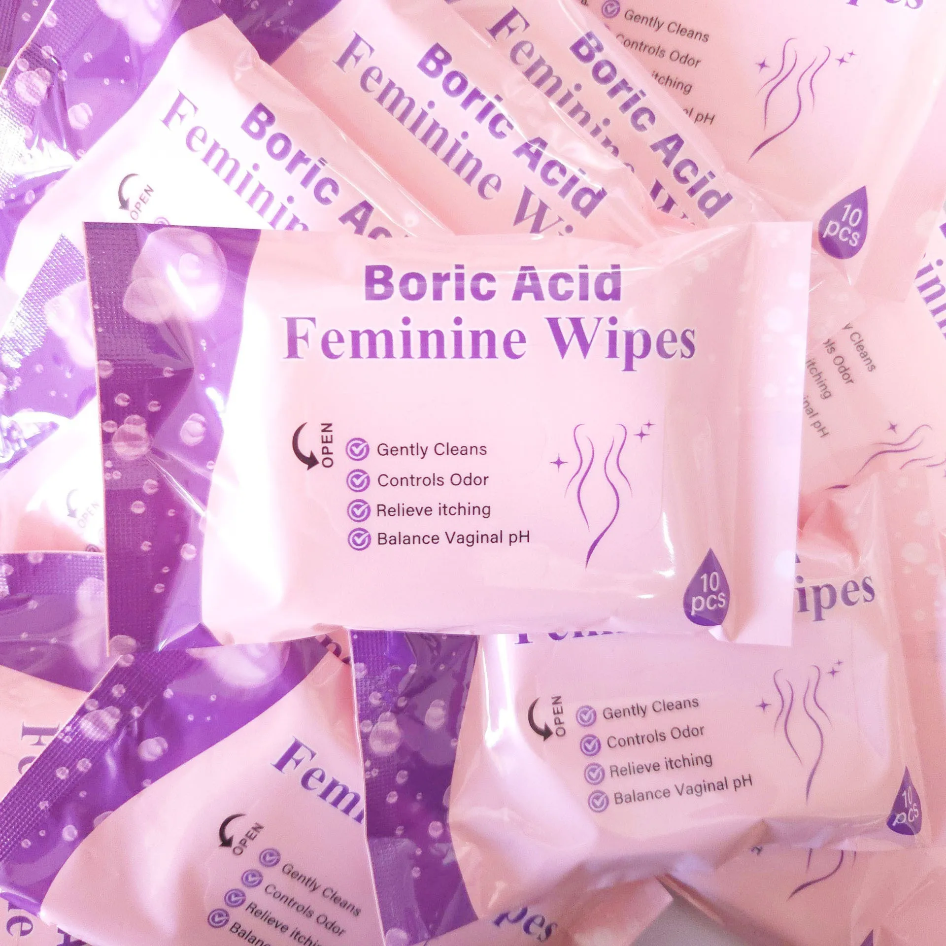 5팩 여성청결제 보릭산 함유 가려움 방지 진정 요니 물티슈