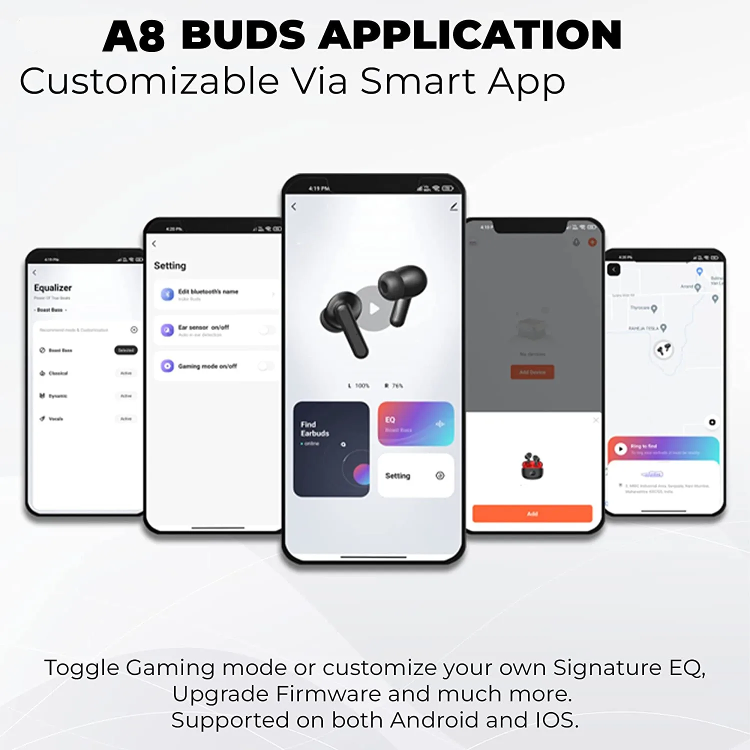 XY-19 Bluetooth 5.3 Earbuds With Noise Reduction - IPX5 Waterproof Sport Earphones