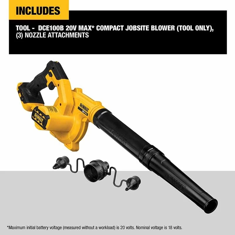 DEWALT Souffleur à feuilles portatif sans balai 20V MAX XR au lithium-ion  (outil seulement