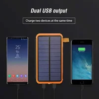 Banque d'alimentation solaire 20000mAh avec 4 panneaux solaires Chargeur sans fil Powerbank pour iPhone 15 Huawei Xiaomi Samsung Poverbank pour Xiaomi 4