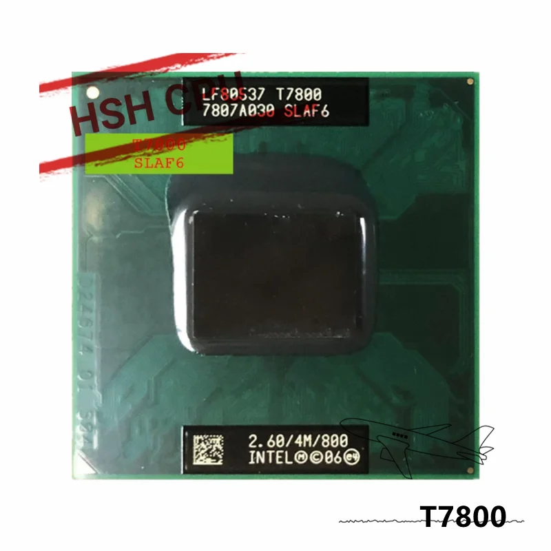 

Процессор Intel Core 2 Duo T7800 SLAF6 2,6 ГГц двухъядерный двухпоточный процессор 4 МБ 35 Вт PGA478