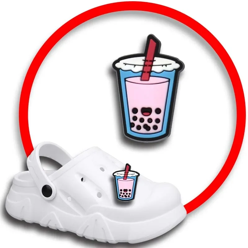 

Pack Pins for Crocs Charms Shoes Accessories Milk Tea Decoration Jeans Women Sandals Buckle Kids Favors Men Badges Boy Girl Gift