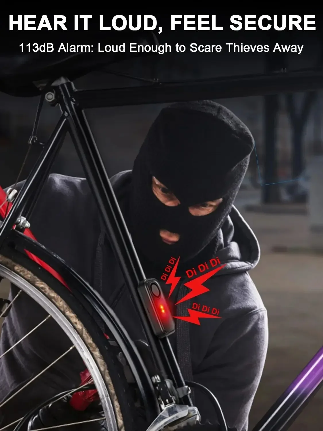 Wsdcam Wireless Anti-Theft Vibration Bike Alarm Waterproof Electric Motorcycle Scooter Alarms 113dB