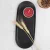 Nordic Style Candle Tray Oval Metal Tray for Home Decoration and Jewelry Stainless Steel Black/Bronze/Rose Gold 18cm/23cm 2