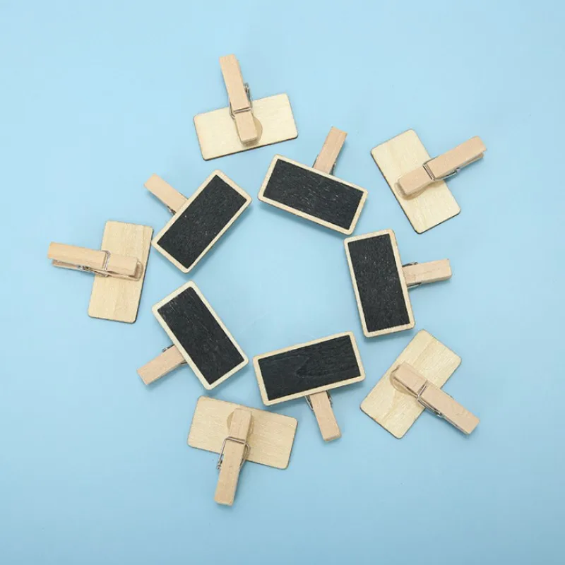 Деревянные фотозажимы 4x3,5 см/10 шт., мини-доска для сообщений, портативная прищепка для записей, вставка, знак, канцелярские товары, открытка, искусство