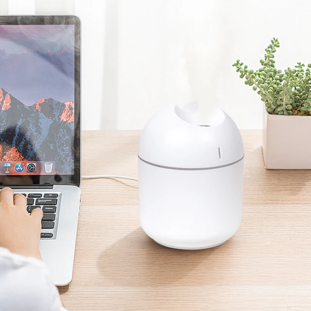 250ml Mini Air Humidifier Essential Oil Diffuser USB LED Light for Home Office Anionic Misty Automotive Humidifier 4