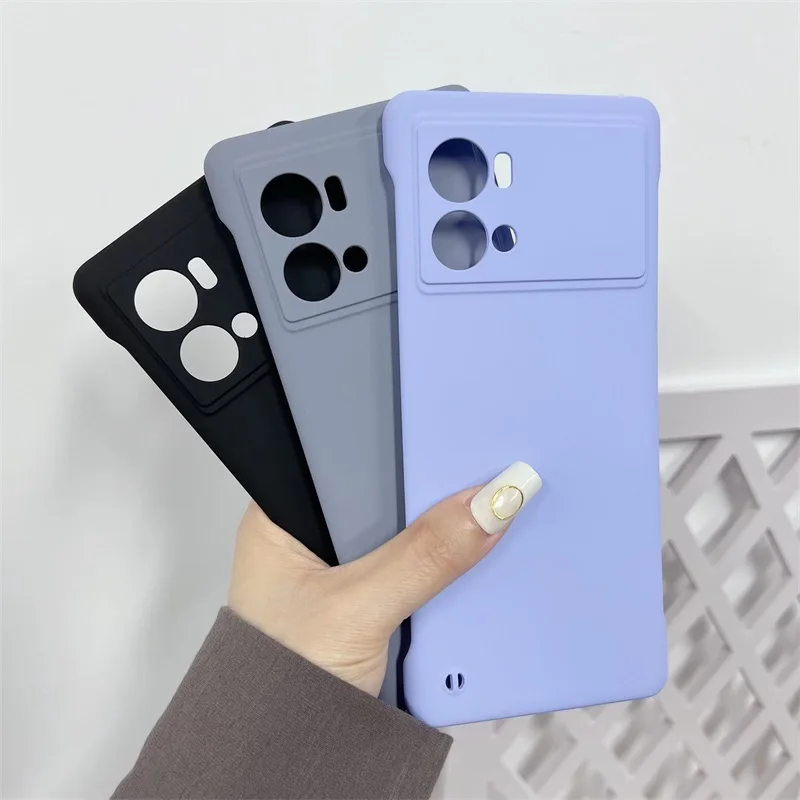 Rahmenlose, matte Hülle in Bonbonfarben für vivo iQOO 9 8 7 5 Pro Neo6 Neo5 Neo 6 5 SE Neo3 Z5 Z3 Slim Hard PC Stoßfest Bumpe_voghion.com