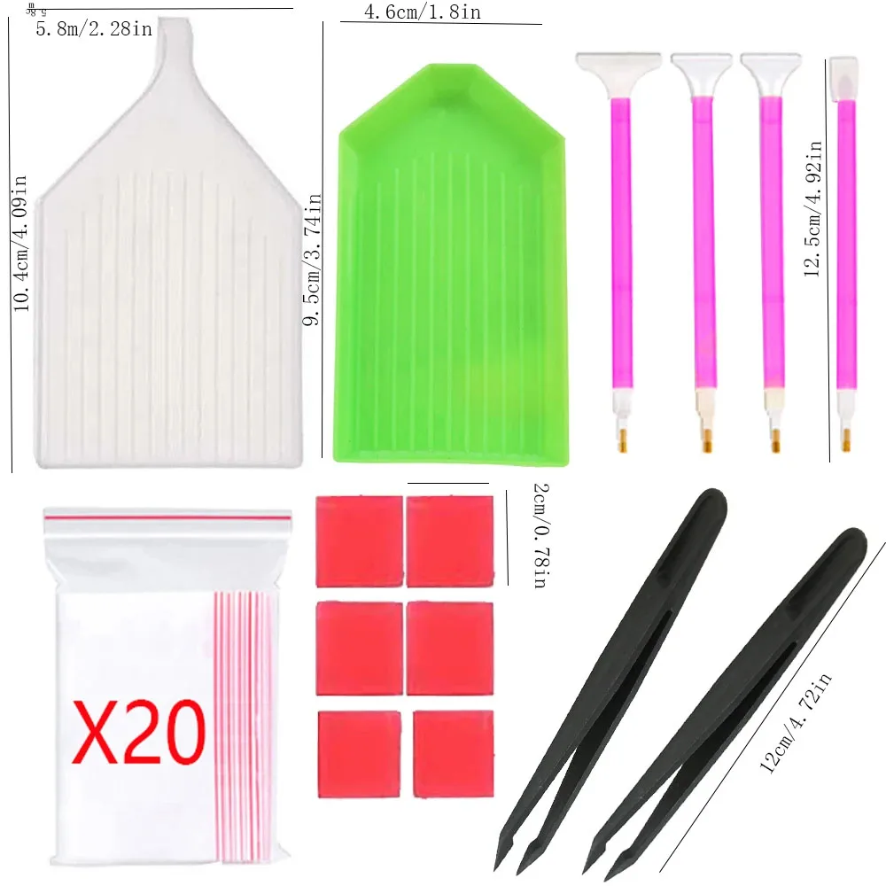 Complete 5D Diamond Painting Set Including Tools and Dot Drill Pen - DIY Craft Kit for Diamond Painting Creations - 2