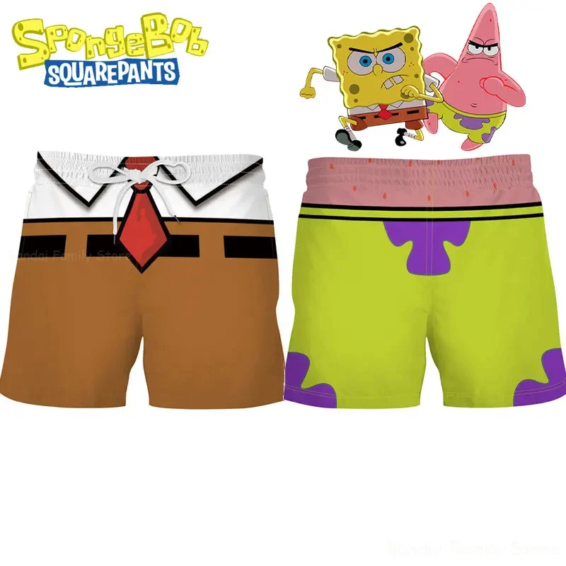 SpongeBob Shorts Anime Personalized Men Women Summer Short Pants Casual Fitness Sweatpants Sport Shorts Prints Beach Pants Gifts