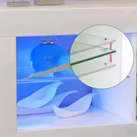 Низкоглянцевый белый телевизор со светодиодной подсветкой и ящиками 130 x 50 x 35 см — изображение 2